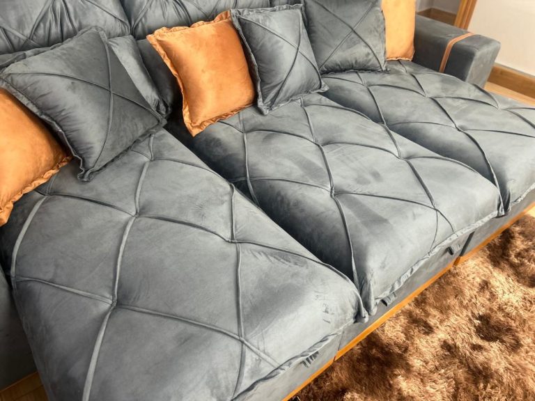 Sofá Retrátil Reclinável Pleno 3 Módulos 2.90m – Cinza Veludo - Imagem 5