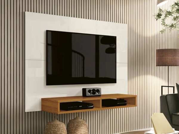 Painel Fox 43″ – Off white/Cedro