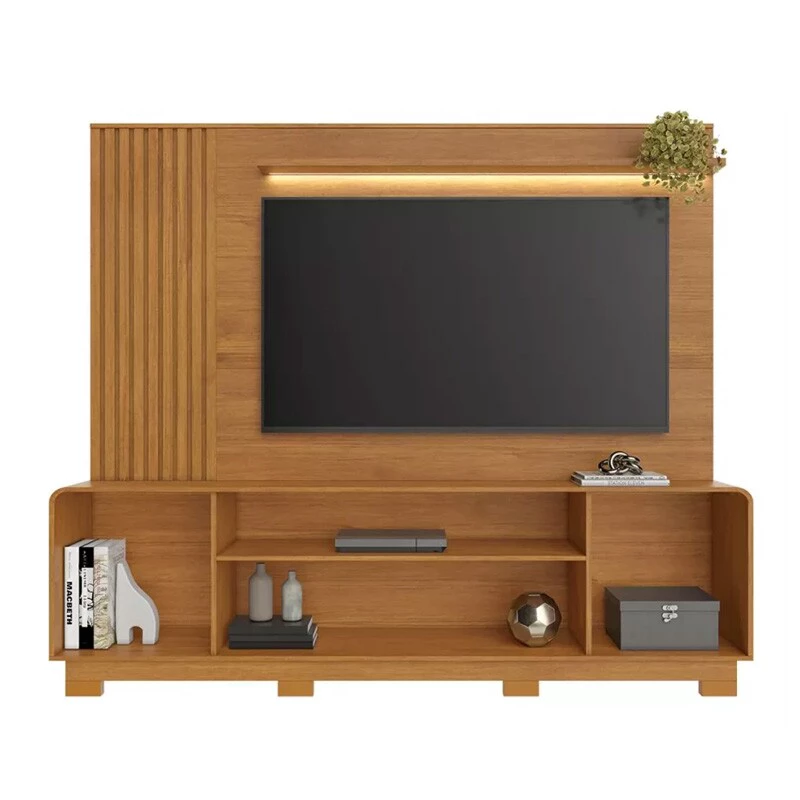 HOME APEGO CINAMOMO/OFF COM LUMINÁRIA LED E DETALHE RIPADO TV ATÉ 65'' - Imagem 3