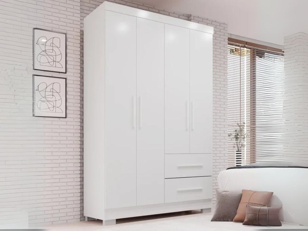 Guarda-Roupa Estrela 4 portas – Branco