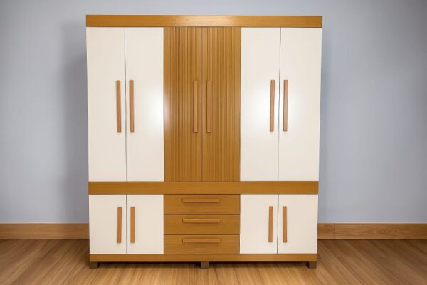 Guarda-Roupa Bem Te Vi 10 Portas 3 Gavetas – Cinamomo/Off White