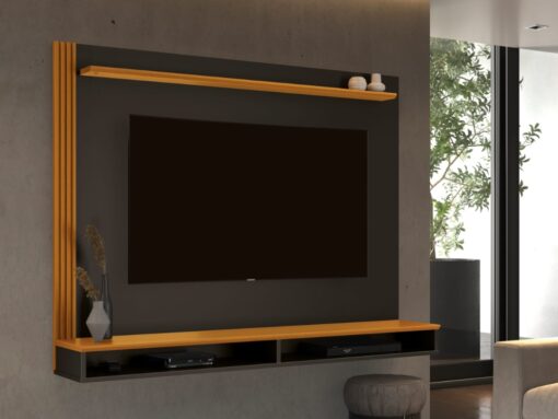 Painel Davos 55″ – Preto/Cedro