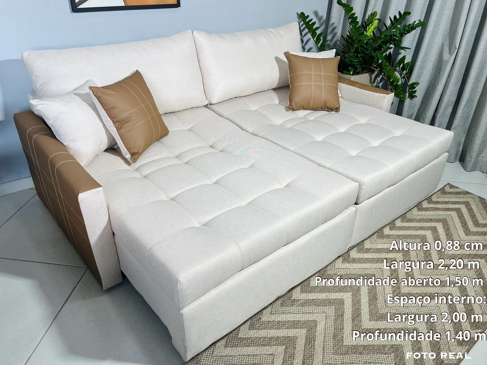 SOFÁ CAMA MÔNACO 2,20M - Imagem 3