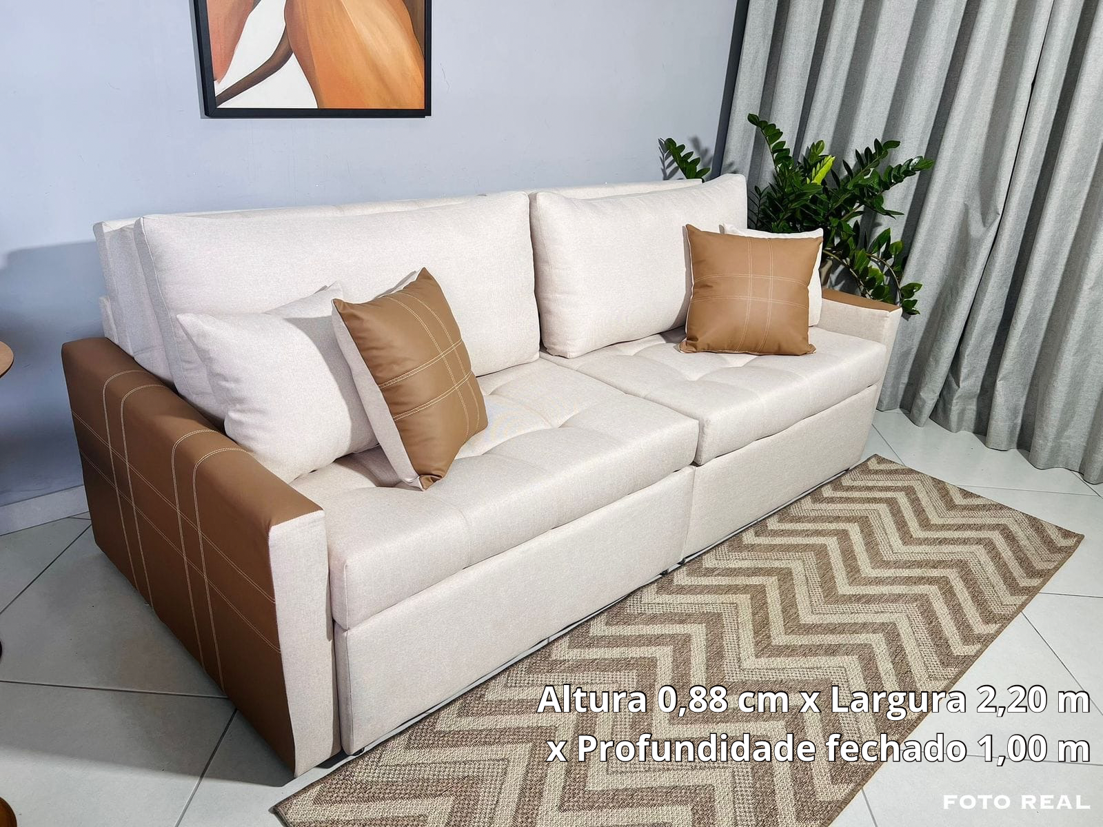 SOFÁ CAMA MÔNACO 2,20M - Imagem 2
