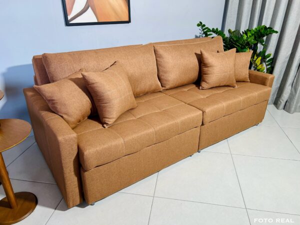 SOFÁ CAMA MÔNACO TERRACOTA 2,20M