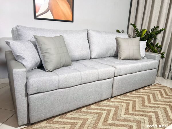 SOFÁ CAMA MÔNACO CINZA 2,20M