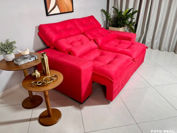 SOFÁ RETRÁTIL TORONTO VERMELHO 2,00M