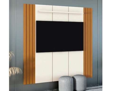 Painel Veyron 2.0 75″- Off White/Cedro