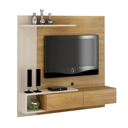 Home Suspenso Los Angeles Larg. 1.60m Cinamomo/Off para TV até 60"