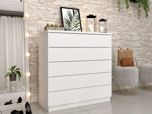 Cômoda Premium 5 Gavetas – Branco