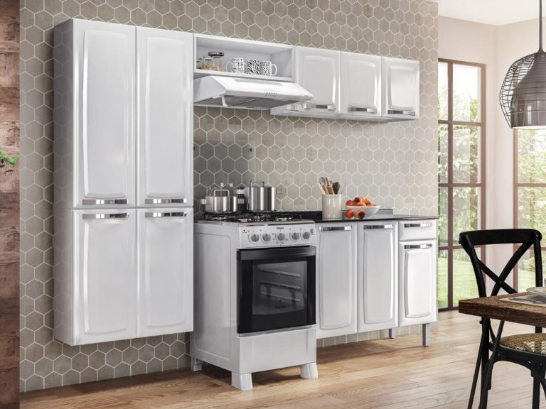 Cozinha Completa Rose 4 peças Aço – Branco