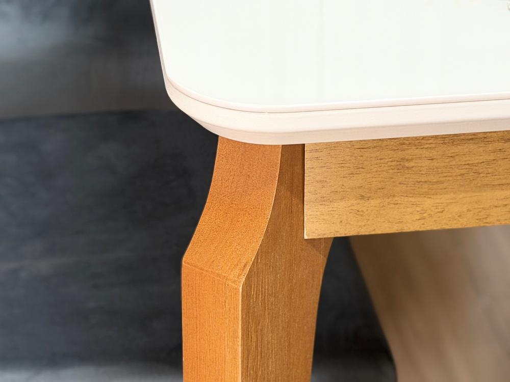 Mesa de Jantar Alegra 1.60×0.80 Com 6 Cadeiras Isa – Cinamomo/Off White/Cinza - Imagem 5