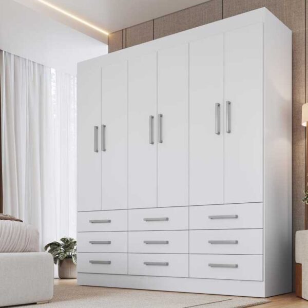 Roupeiro Milao 6P9G Branco