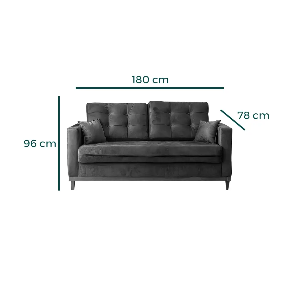 Sofá Living California em Linho 2 Lugares com Almofadas Soltas 180cm - Imagem 4